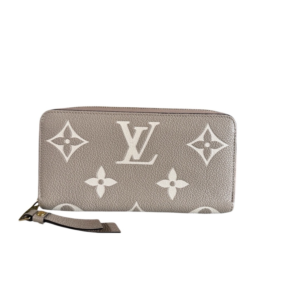 Authentic LV Zippy Bicolor Monogram Empreinte Leather Wallet
